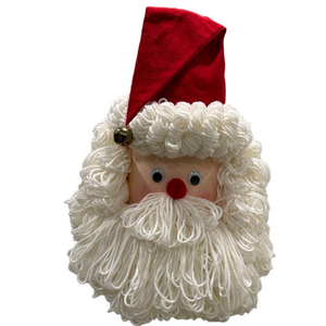 Vintage Yarn Santa Claus Decoration: Handmade Bleach Bottle Holiday Decor